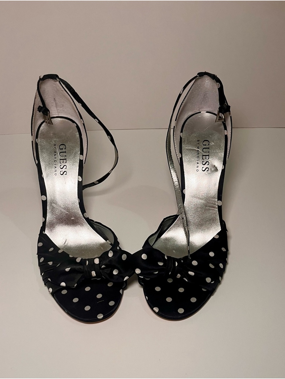 Guess Black and White Polka Dot Marciano heels